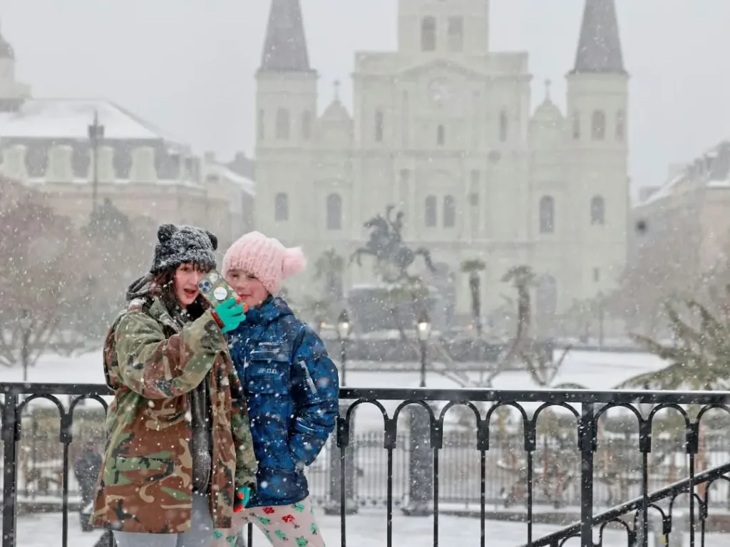 New Orleans, Louisiana in winter